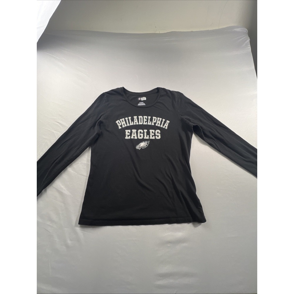 NFL Team Apparel Women's XL Long Sleeve Philadelphia Eagles 100%  Cotton Black